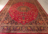 Vintage Mashad Hand-Knotted Wool Persian Rug (Size: 290 X 395 CM)